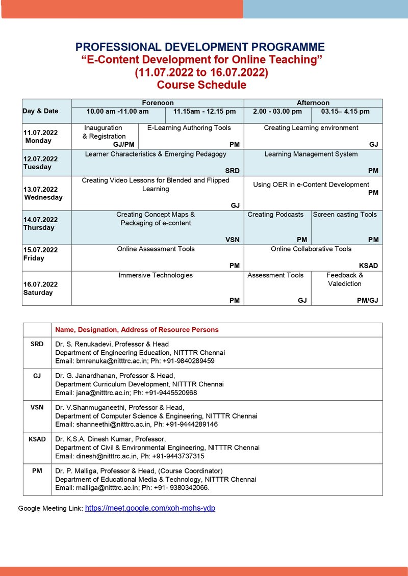 E- CONTENT DEVELOPMENT FOR ONLINE TEACHING