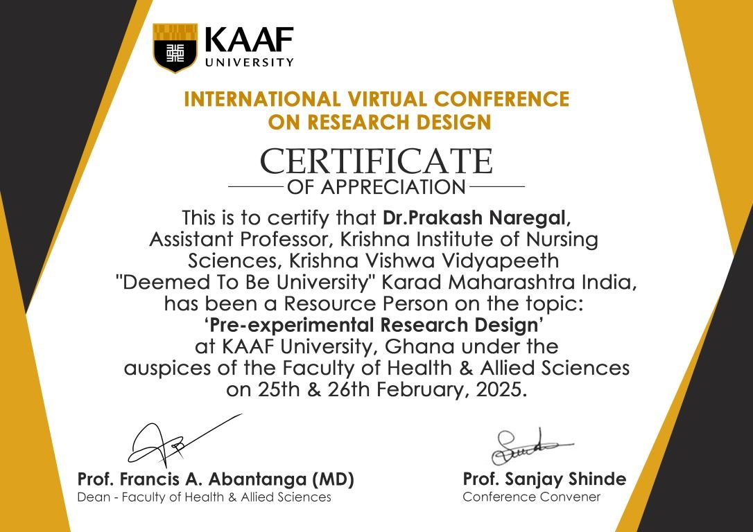KAAF University-Certificate- Prakash sir
