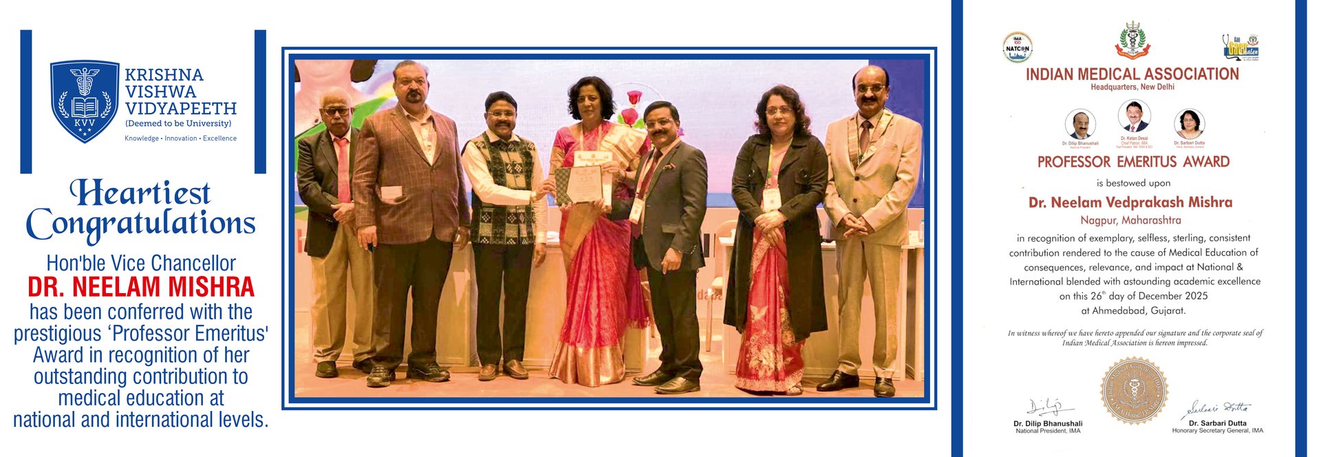 Distinguished Professor Emeritus Award For Hon. Vice Chancellor