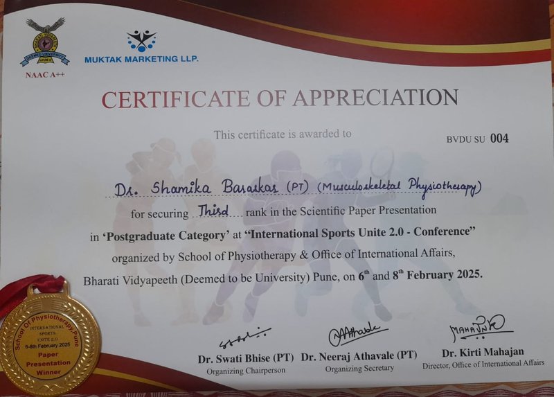 shamika pune certficate